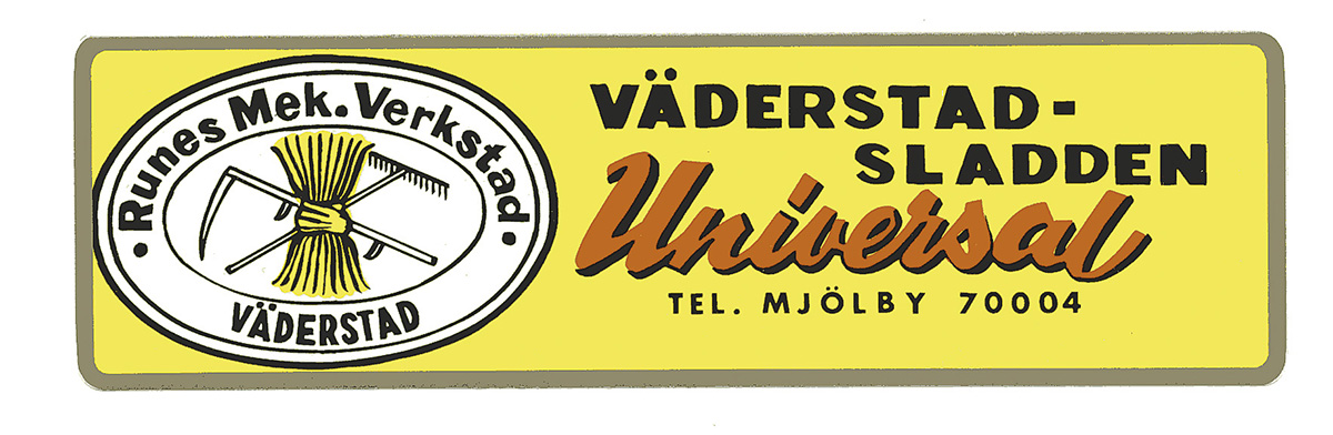 Old logo "Väderstad-sladden universal"