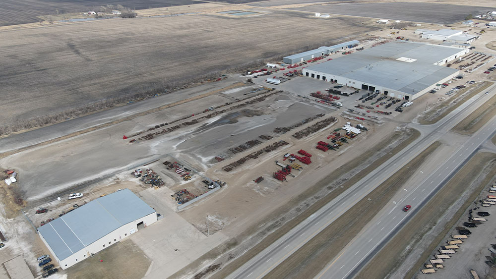 Aerial photo of Vaderstad Inc. in Wahpeton, North Dakota