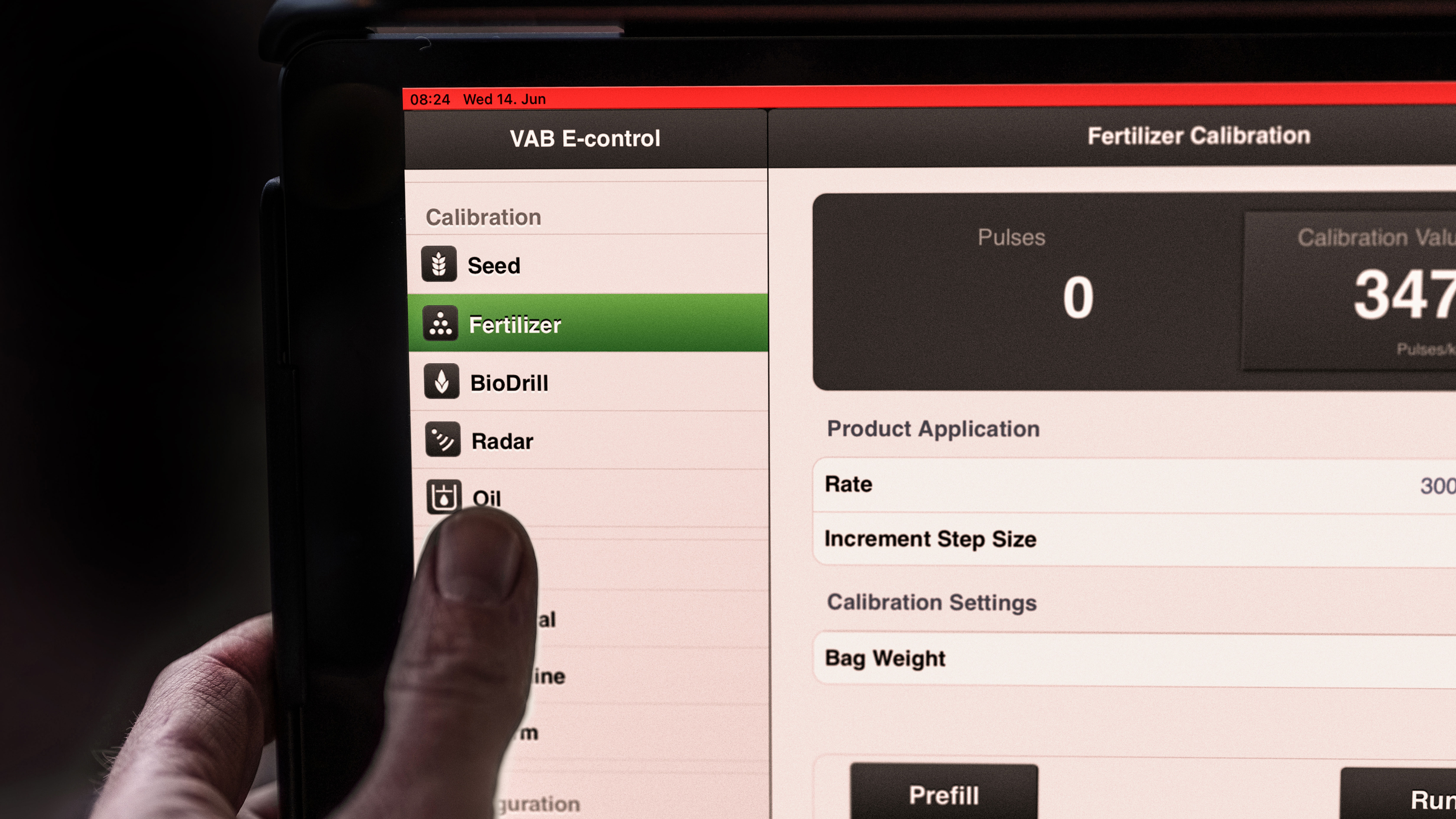 iPad screen with E-Services
