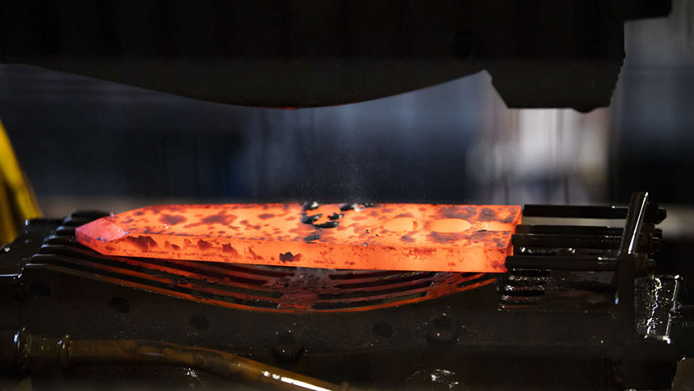Close-up of a furnace in Väderstads factory
