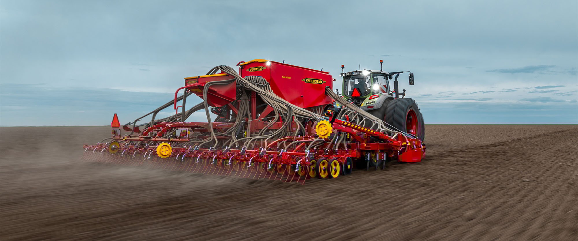 Väderstad Spirit seed drill in a field