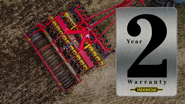 Väderstad 2 year warranty