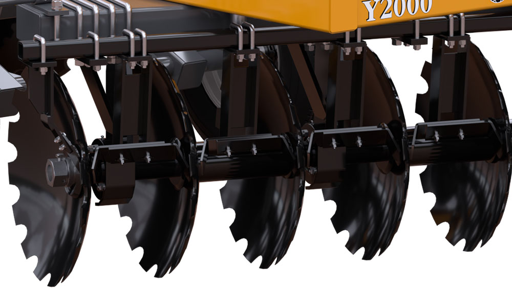 Illustration of a Wishek Y2000 bearing gangs