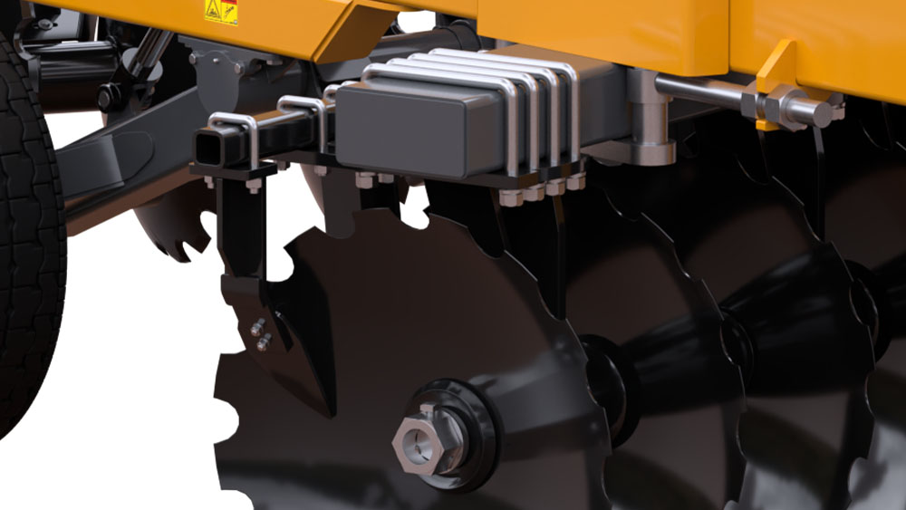 Illustration of a Wishek Y2000 blade scrapers