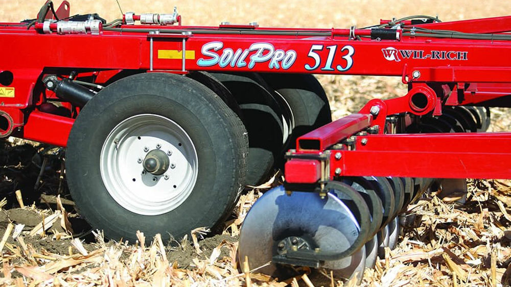 Detail photo of the discs on a Wil-Rich SoilPro 513