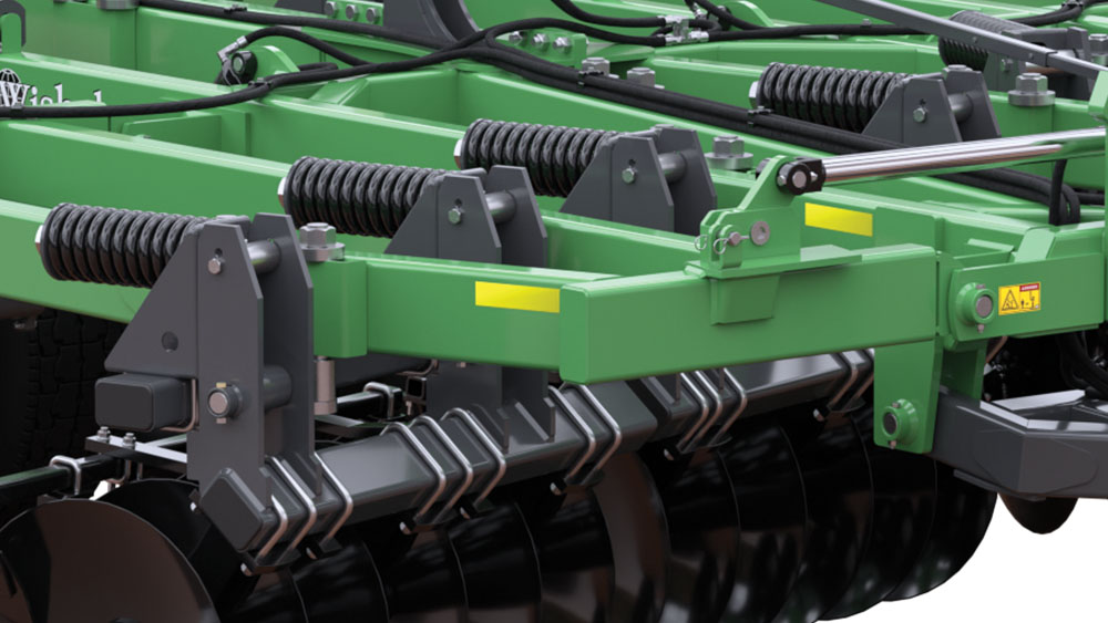 Illustration of the frame on the Wishek 862NT tandem disc