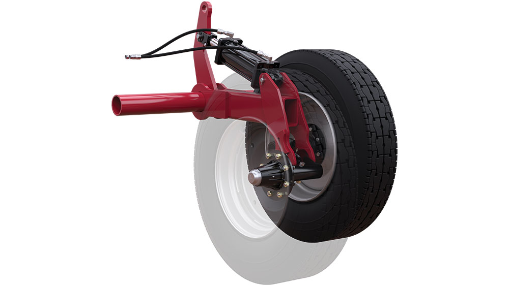 Illustration of how the tyres on Wil-Rich 2500 Series have a smooth movement