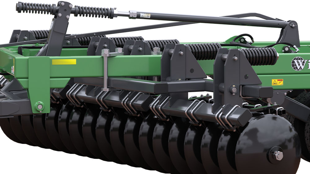 Detail illustration of the Wishek 842N Offset Disc cultivator