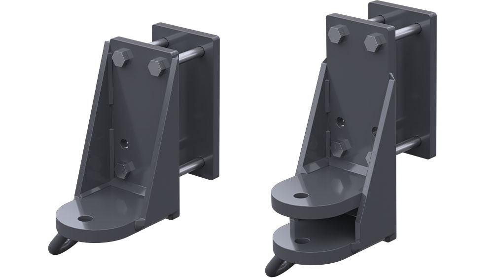 Illustration of different rear hitches for Wishek 842N Offset Disc cultivator