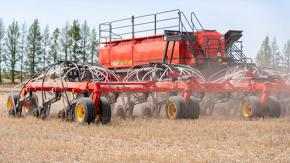 Väderstad Seed Hawk Air Seeder and Precision Delivery Air Cart in the field