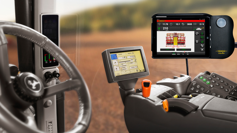 Väderstad Rapid A depth setting from cab