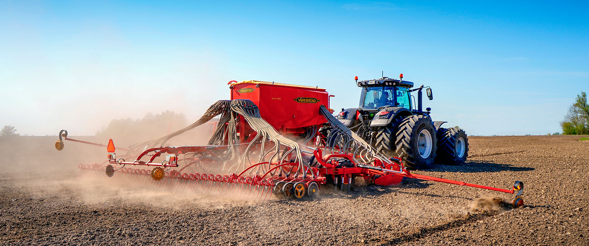 Väderstad Spirit seed drill in a field