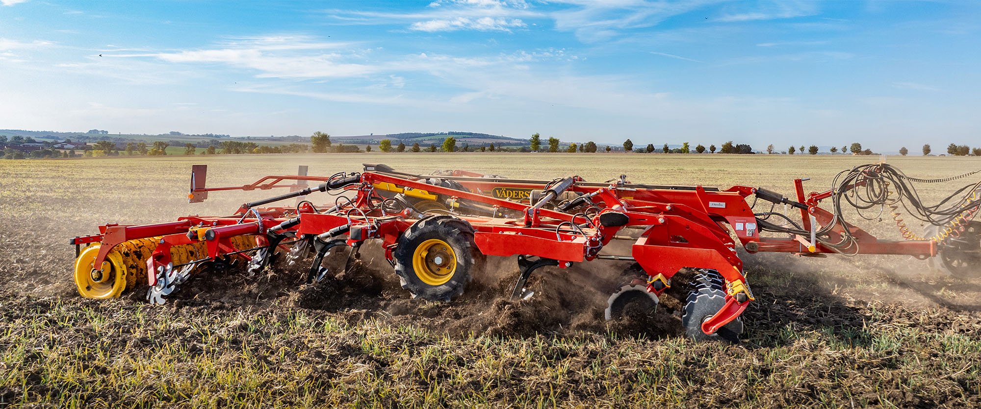 Väderstad TopDown combination cultivator in a field